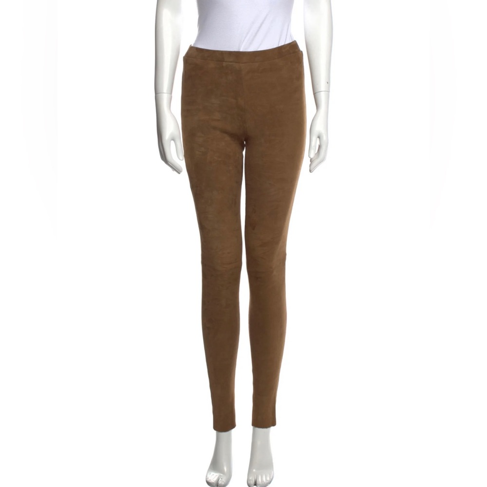 BEAU SOUCI Lamb Leather Skinny Leg Pants